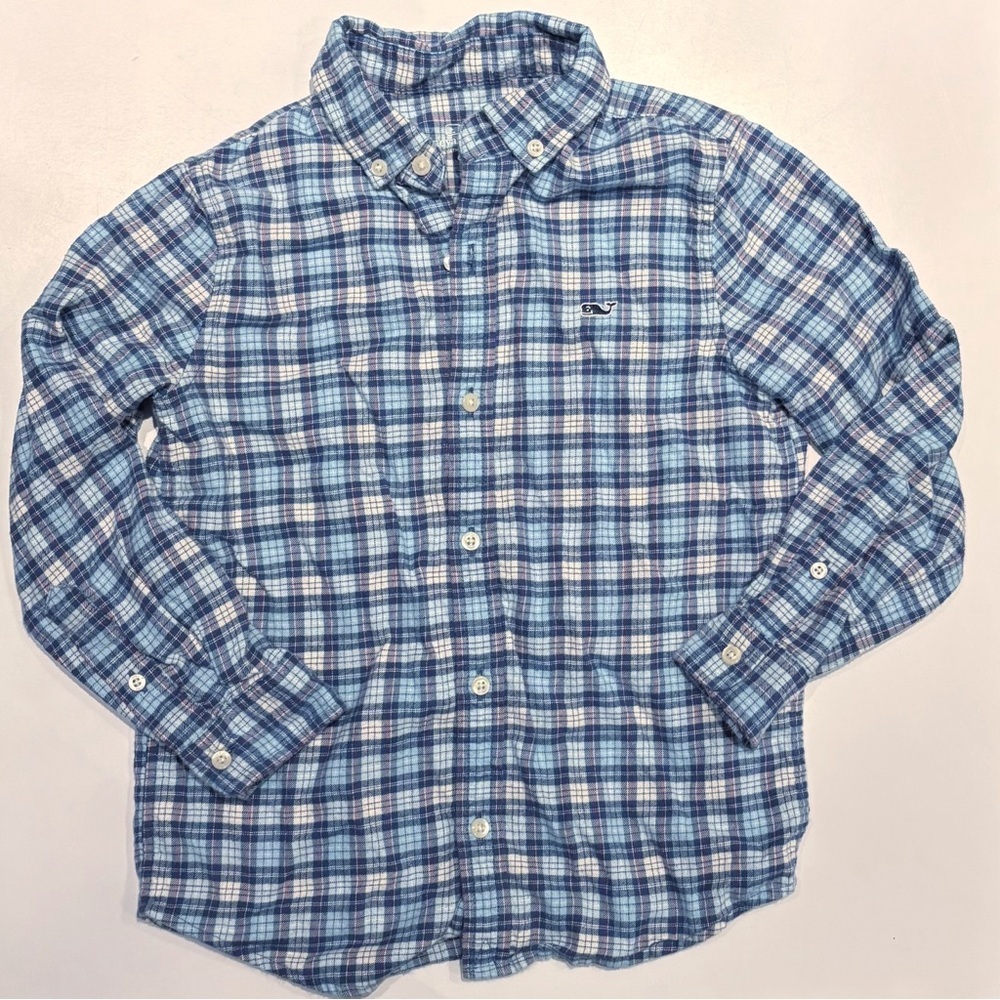 Vineyard Vines‎ || Plaid Flannel Button Down Shirt Blue 6